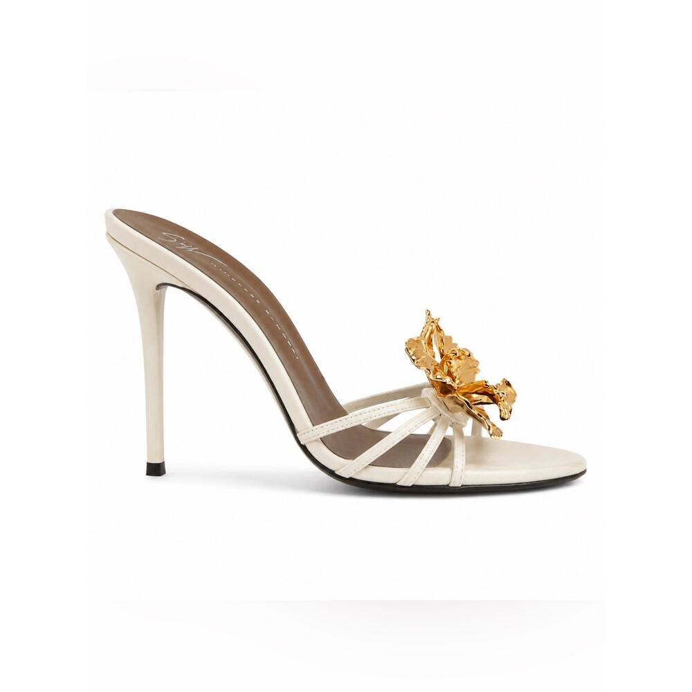 Giuseppe Zanotti Orchid Mule Leather Heels Womens Size EU 40.5 - Picture 13 of 15